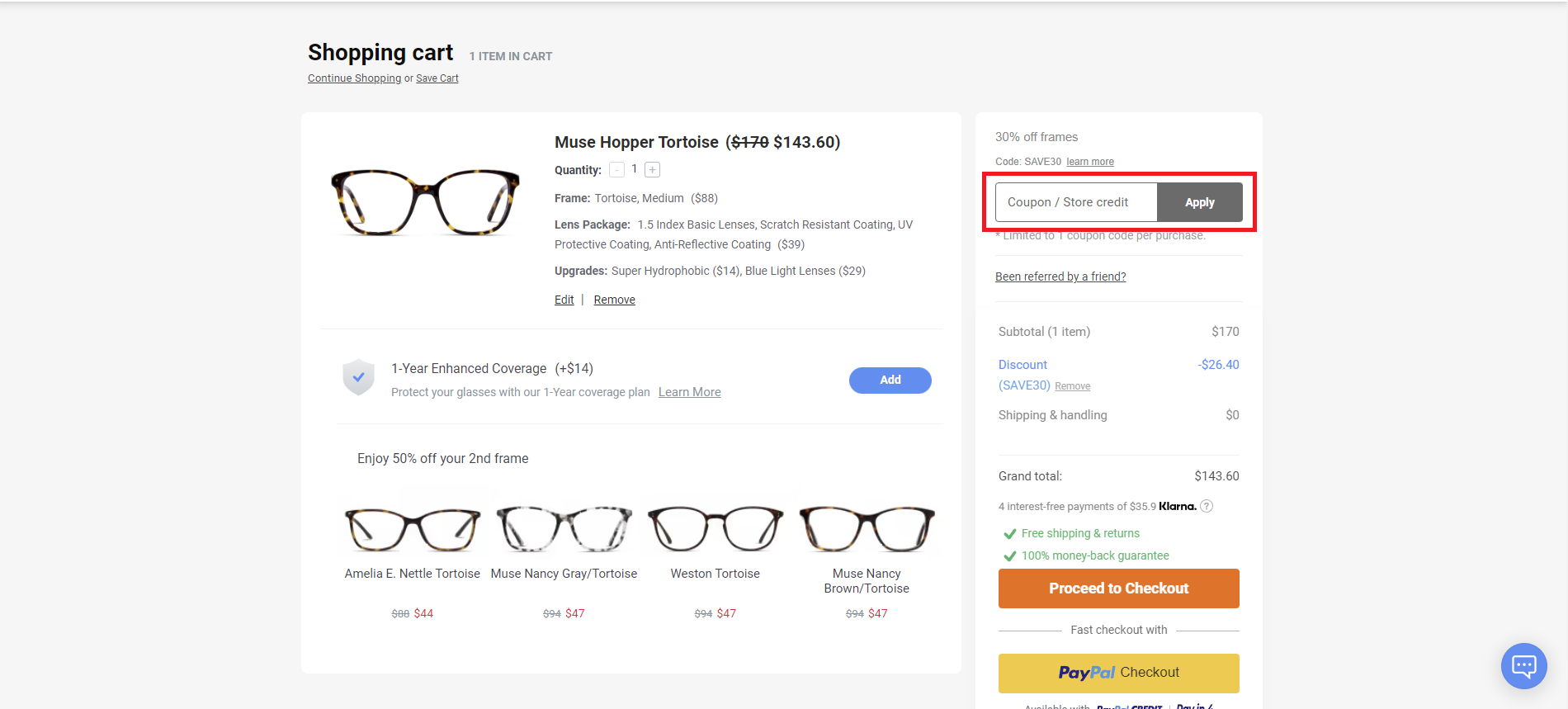 How to use Glasses USA Discount code