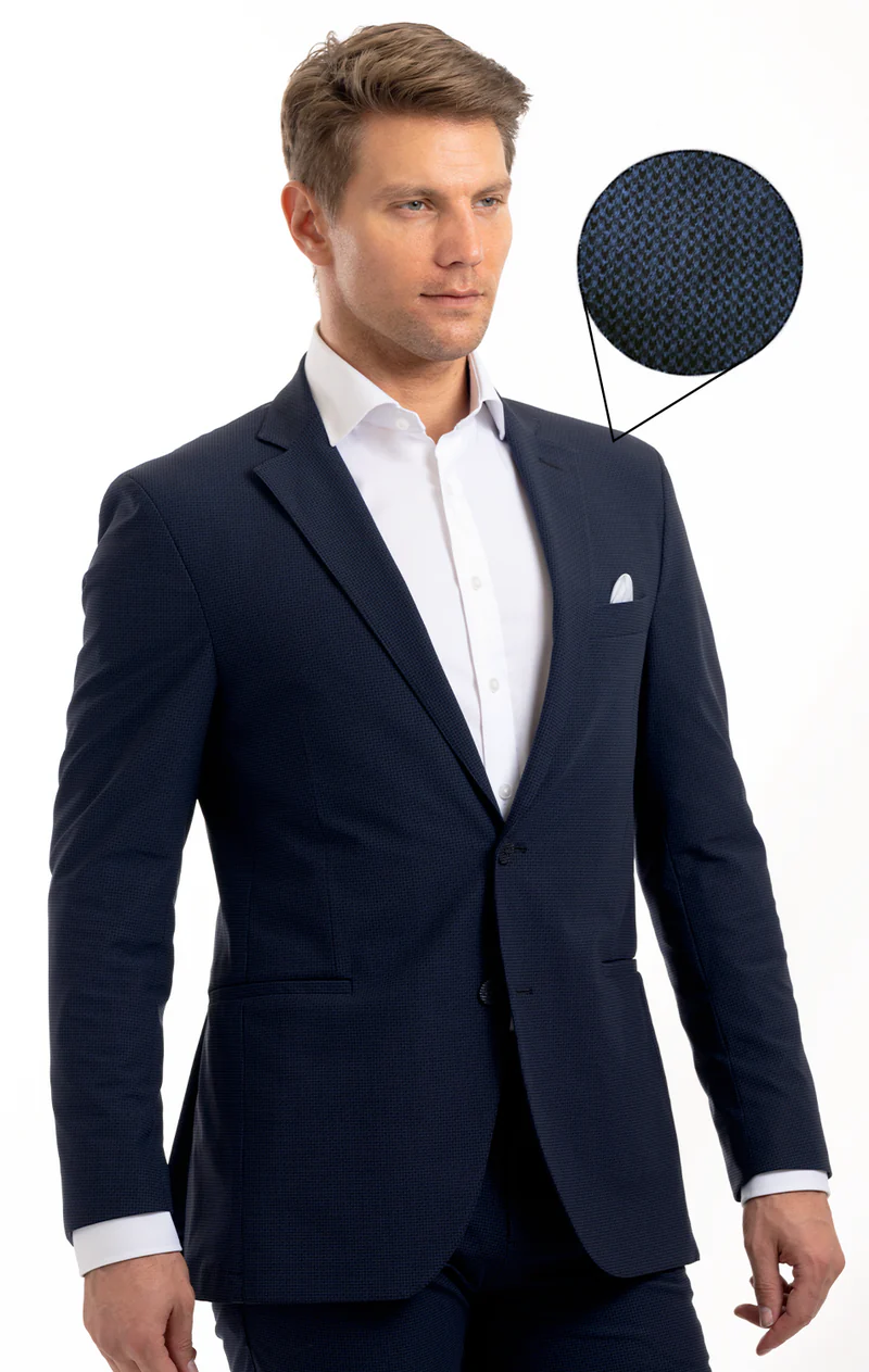 Navy Houndstooth Performance Blazer by Twillory