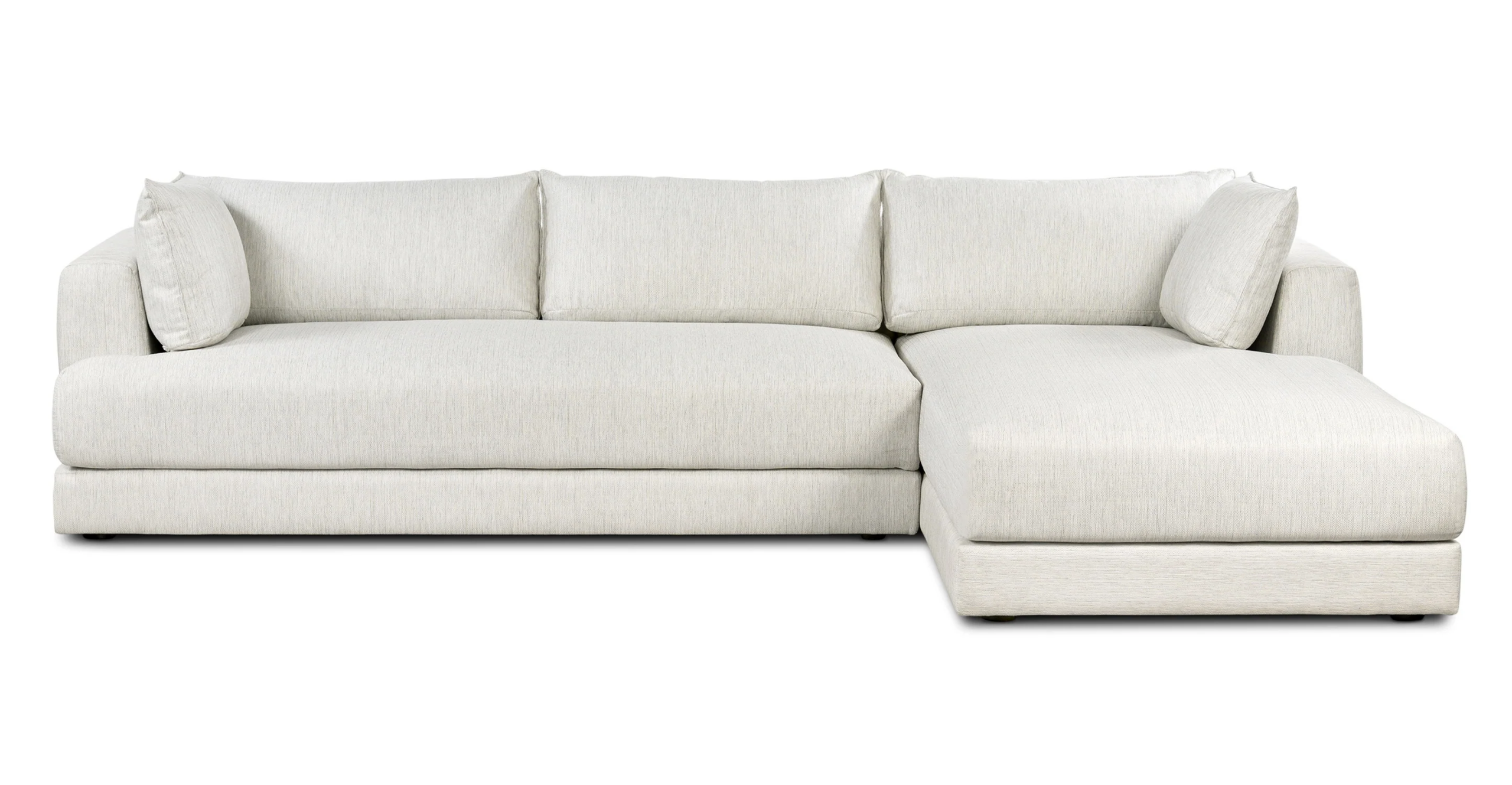 Marcel Right-Facing White Sectional Couch