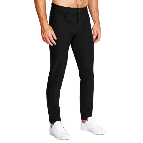 State and Liberty Athletic Fit Black Chinos