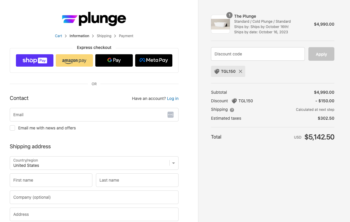 How to Apply Plunge Discount Code