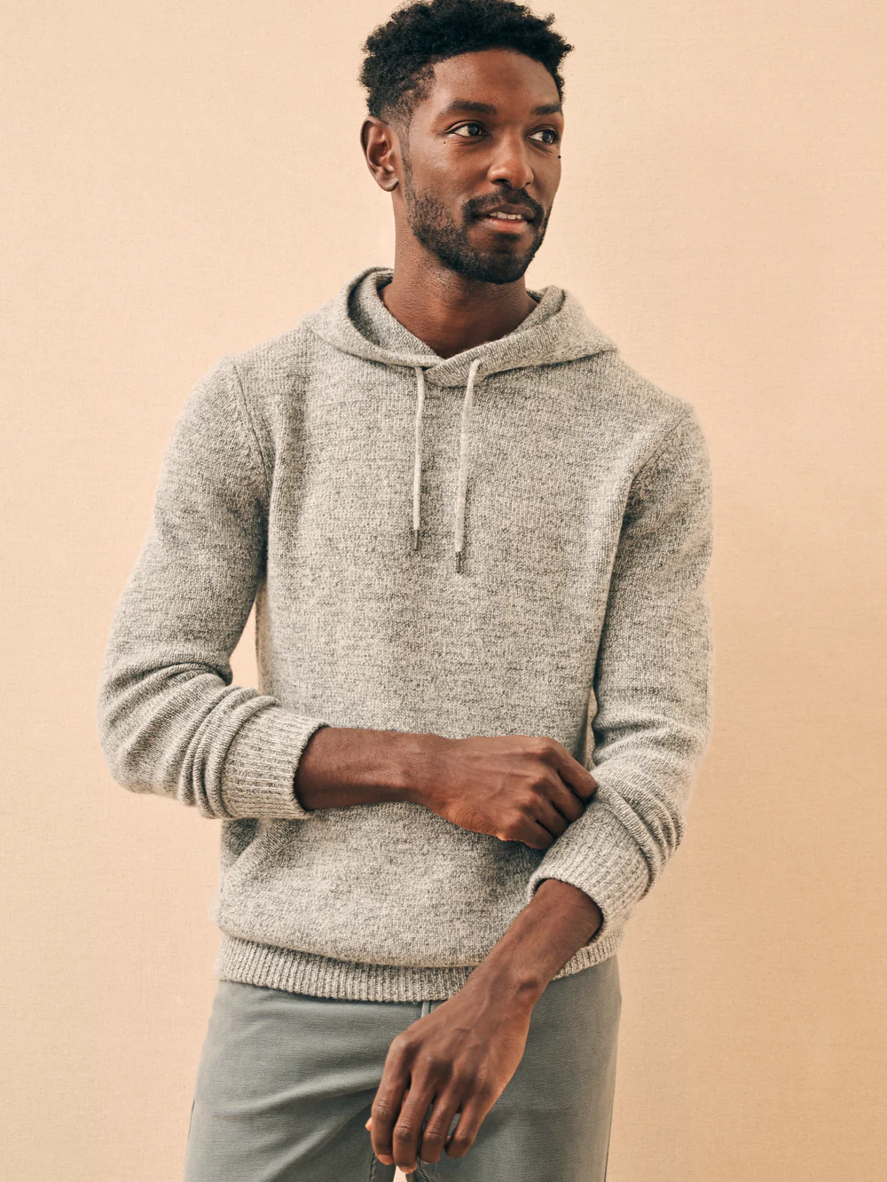 Cashmere Wool Popover Hoodie by Faherty