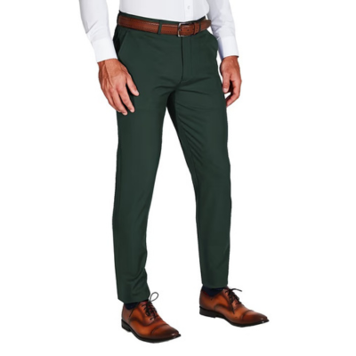 Best Green Pants for Men -State and Liberty Athletic Fit Stretch Suit Pants in Hunter Green